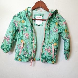 Cat and Jack toddler windbreaker with hood- Cute floral pattern size 5T